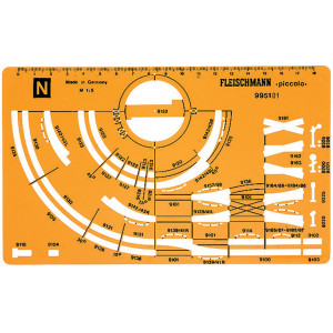 Fleischmann 995101 Gabarit de traçage de réseau pour voies N Fleischmann Fle_995101 - 1