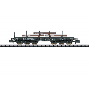 MiniTrix 15453 Wagon transport de charges lourdes Sa 705, DB, chargé brame d'acier, échelle N