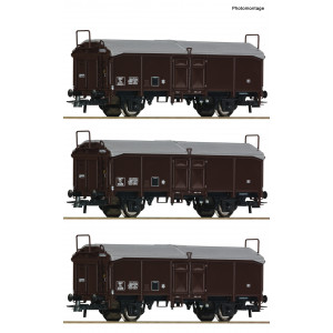 Roco 77020 Set de 3 wagons à toit coulissant type Tms, SNCF Roco Roco 77020 - 1