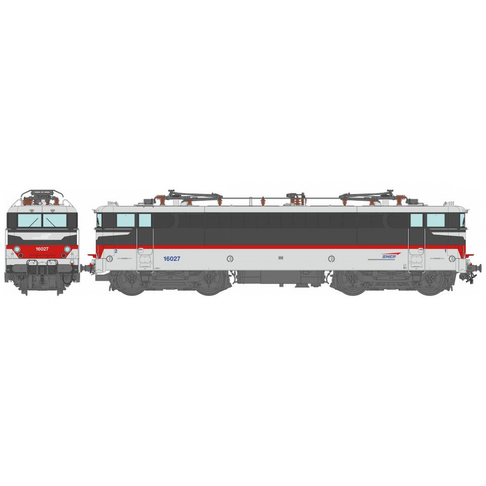 Ree Modeles MB200.S Locomotive électrique BB 16027, Multiservice, Acheres, sonore, panthos motorisés Ree Modeles MB-200.S - 1