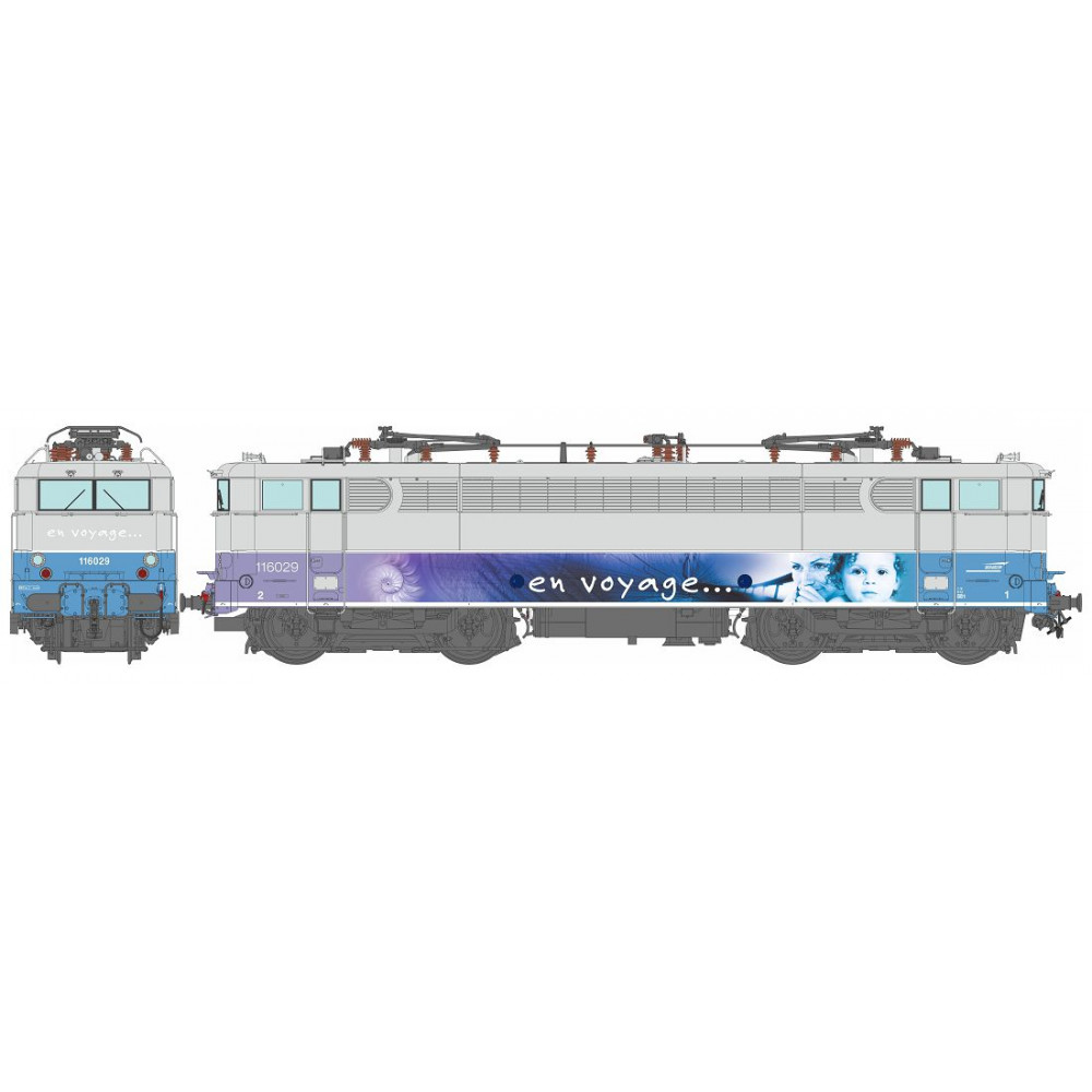 Ree Modeles MB201 Locomotive électrique BB 16029, En Voyage, Acheres, sonore, panthos motorisés Ree Modeles MB-201 - 1
