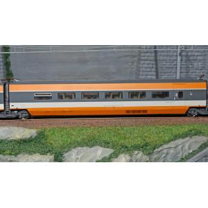 Jouef HJ3011 Set de 3 voitures intermédiaire TGV Sud-Est, SNCF, livré orange, record du monde Jouef HJ3011 - 4