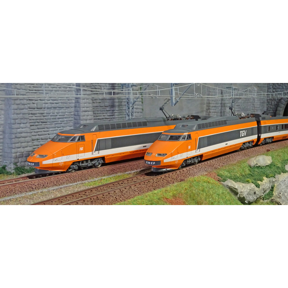 Jouef HJ2412 TGV Sud-Est, 4 éléments, livré orange, SNCF, Record du Monde Jouef HJ2412 - 1
