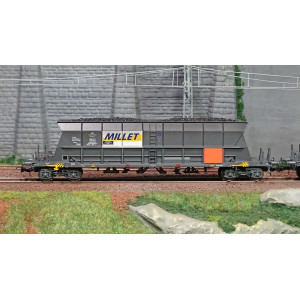 Jouef HJ6209 Set de 2 wagons trémis à bogies EF60, transport charbon, livrés MILLET Jouef HJ6209 - 3