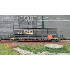 Jouef HJ6209 Set de 2 wagons trémis à bogies EF60, transport charbon, livrés MILLET Jouef HJ6209 - 4