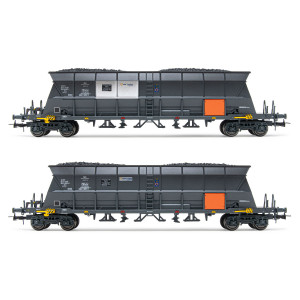 Jouef HJ6210 Set de 2 wagons trémis à bogies EF60, transport charbon, livrés EDF Jouef HJ6210 - 6