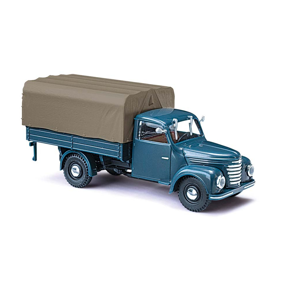 Busch 52352 Véhicule Camion Framo V901/2 bleu, bâché Busch véhicule Busch_52352 - 1