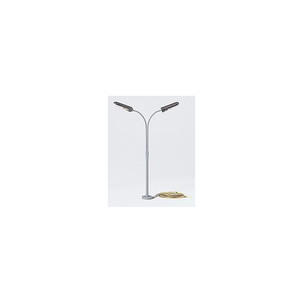 Piko 55755 Eclairage, Lampadaire Double 12cm, avec LED, câblé Piko Piko_55755 - 1