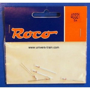 Roco 40321 sachet de 5 lampes à fil LED 16V / 22mA Roco Roco_40321 - 1