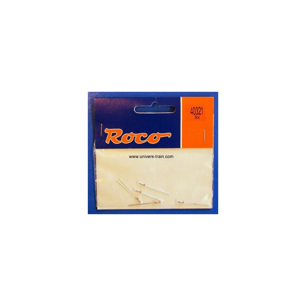 Roco 40321 sachet de 5 lampes à fil LED 16V / 22mA Roco 40321 sachet de 5 lampes à fil LED 16V / 22mA