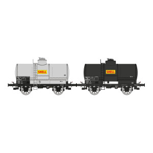 Ree modeles WB706 Set de 2 wagons citernes OCEM 19, SNCF, métal et noir, SHELL Ree Modeles WB-706 - 3