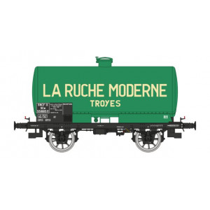 Ree modeles WB710 Wagon citerne OCEM 19, SNCF, vert châssis noir, LA RUCHE MODERNE Ree Modeles WB-710 - 3