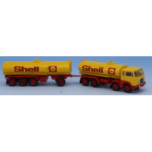 Brekina 58454 Camion Fiat 690 Millepiedi citerne avec remorque citerne 4 essieux, "SHELL" Sai SAI_58454 - 1