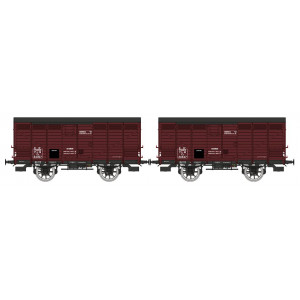 Ree modeles WB743 Set de 2 wagons Primeurs Type 2 ex-10T PLM, rouge sideros, SNCF Ree Modeles WB-743 - 4