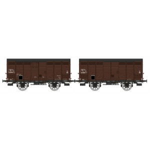 Ree modeles WB745 Set de 2 wagons Primeurs Type 2 ex-10T PLM, brun 540 , SNCF Ree Modeles WB-745 - 4