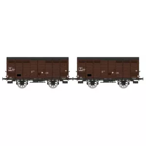 Ree modeles WB747 Set de 2 wagons Primeurs Type 3 ex-10T PLM, brun 540 , SNCF Ree Modeles WB-747 - 4