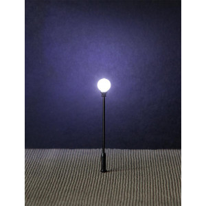 Faller 180104 Eclairage, Réverbère de parc LED, lampe boule rapportée 7.1cm, avec LED (x3) Faller Faller_180104 - 2