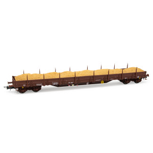 Rivarossi HR6526 Set de 2 wagons plats à ranchers Res, DR, livrés bruns, chargés sable Rivarossi HR6526 - 5
