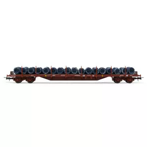 Electrotren HE6033 Wagon plats à ranchers MMQ, RENFE, livrés bruns, chargé bobines de fil Rivarossi HE6033 - 3