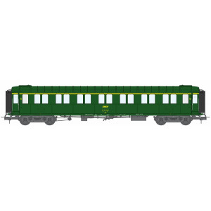 Ree modeles VB468 Voiture voyageurs métallisée, ex-PLM, SNCF, A7, vert 301, ep. IV Ree Modeles VB-468 - 3