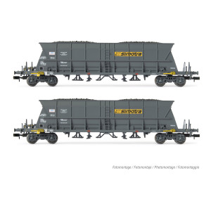 Arnold HN6549 Set de 2 wagons trémies à bogies type Faoos, transport de charbon, SNCF, Simotra, échelle N Arnold HN6549 - 1