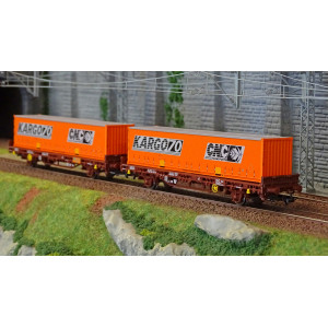 Jouef HJ6224 Set de 2 wagons plats Lgs, SNCF, avec conteneurs CNC Kargo70 Jouef HJ6224 - 4