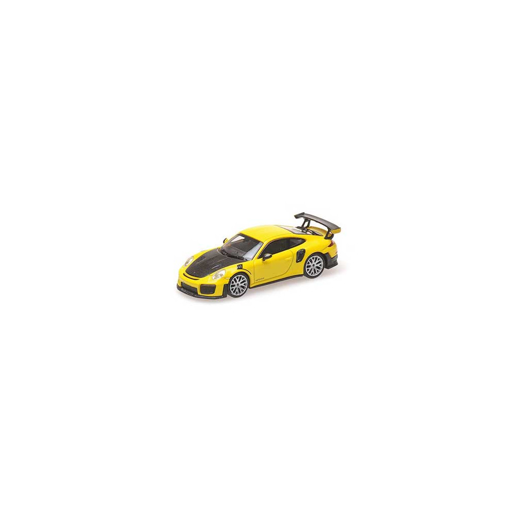Minichamps 870068124 Porsche 911 GT2 RS 2018, jaune / noir Busch véhicule Busch_870068124 - 1