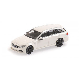 Minichamps 870038112 Mercedes AMG C63 T 2019, blanc Busch véhicule Busch_870038112 - 1