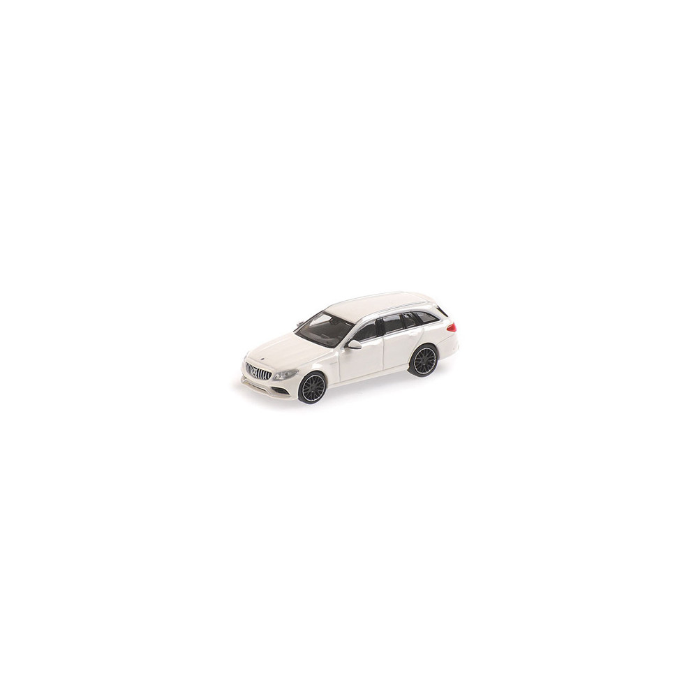 Minichamps 870038112 Mercedes AMG C63 T 2019, blanc Busch véhicule Busch_870038112 - 1