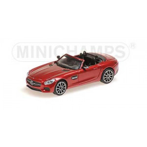 Minichamps 870037134 Mercedes AMG GT S cabriolet 2017, rouge Busch véhicule Busch_870037134 - 1