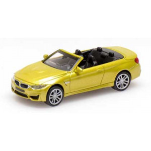 Minichamps 870027234 BMW M4 cabriolet 2015, jaune métal Busch véhicule Busch_870027234 - 1