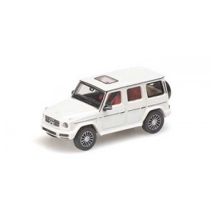 Minichamps 870037402 Mercedes Classe G500 2018, blanc Busch véhicule Busch_870037402 - 1