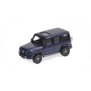 Minichamps 870037401 Mercedes Classe G500 2018, bleu Busch véhicule Busch_870037401 - 1