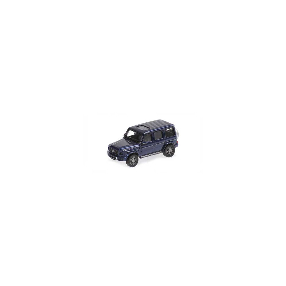 Minichamps 870037401 Mercedes Classe G500 2018, bleu Busch véhicule Busch_870037401 - 1