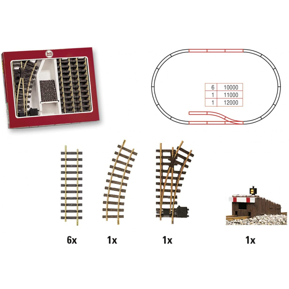 LGB 19901 Coffret de voies avec aiguillage et heurtoir LGB LGB_19901 - 1