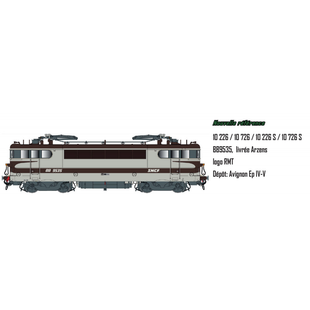LS Models 10226 Locomotive électrique CC 9535, SNCF, gris béton, livrée Arzens, logo RTM, Avignon Ls models Lsm 10226 - 1