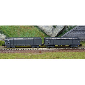 Arnold HN6535 Set de 2 wagons tombereaux, livrés gris, E79, SNCF, échelle N Arnold HN6535 - 2