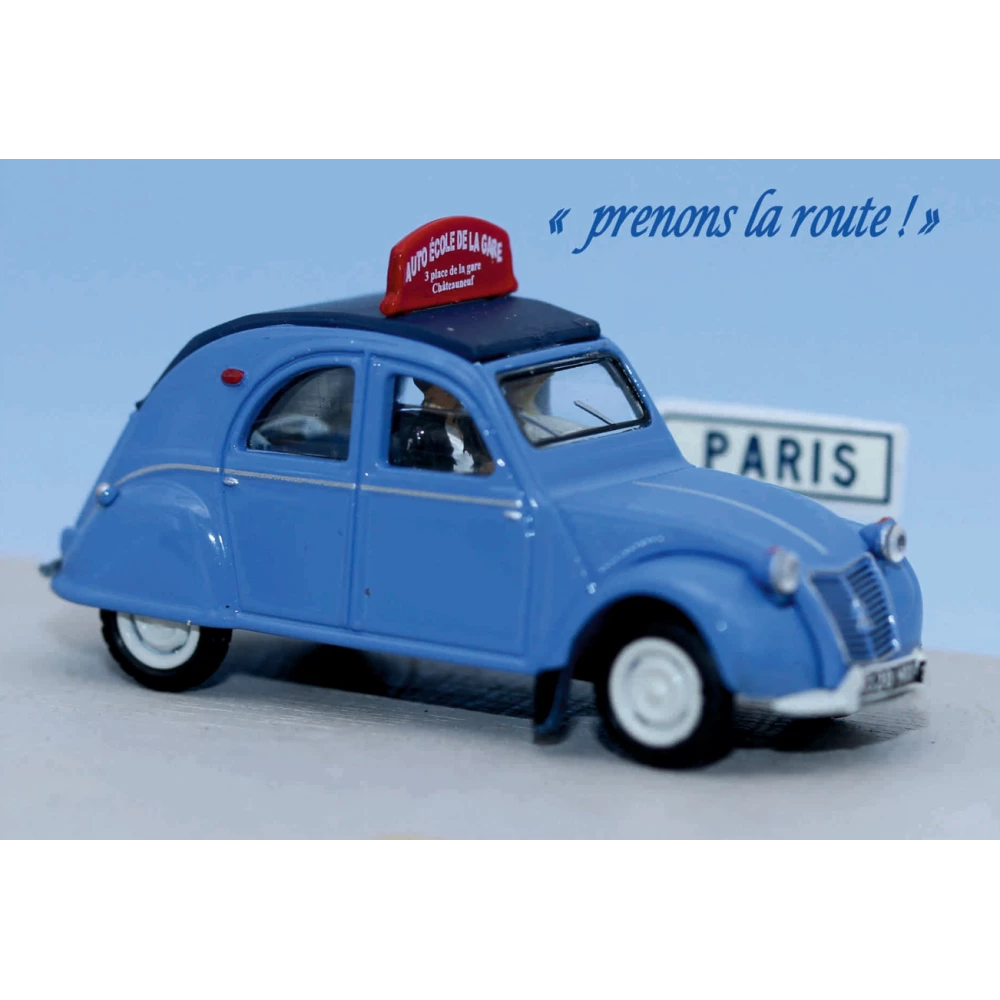 SAI 1606 Citroën 2 CV AZLP auto école de la gare, avec 2 personnages Sai Sai_1606 - 1 SAI 1606 Citroën 2 CV AZLP auto école de la gare, avec 2 personnages Sai Sai_1606 - 1