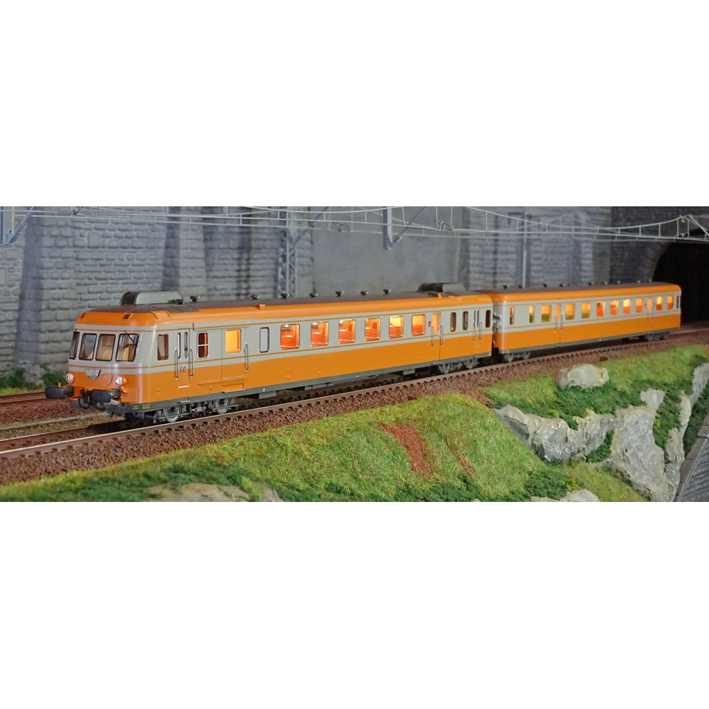 Jouef HJ2388 Autorail diesel RGP2 X 2700 à 2 voitures, SNCF, livré orange - gris Jouef HJ2388 - 1