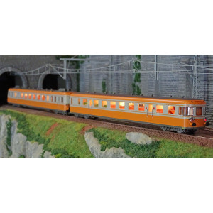 Jouef HJ2388 Autorail diesel RGP2 X 2700 à 2 voitures, SNCF, livré orange - gris Jouef HJ2388 - 4