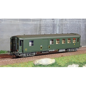 Ree modeles VB464 Voiture voyageurs métallisée, ex-PLM, SNCF, B4D, vert 301, ep. III Ree Modeles VB-464 - 1