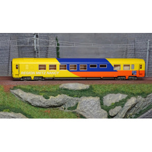 LS Models 40155.1 Voiture voyageur SR "Espace qualité", SNCF, Région METZ NANCY, Jaune / Bleu / Orange Ls models Lsm 40155.1 - 2
