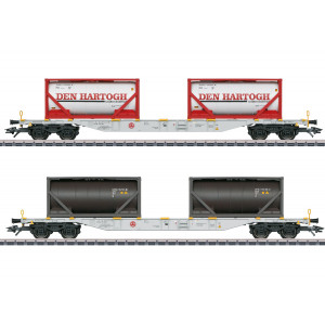 Marklin 47137 Set de 2 wagons portes conteneurs Sgns, AAE, chargés conteneurs citerne 20' Marklin Marklin_47137 - 6