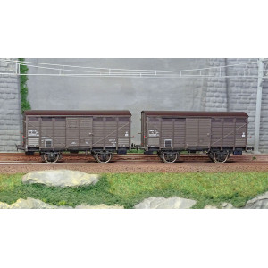 Ree modeles WB745 Set de 2 wagons Primeurs Type 2 ex-10T PLM, brun 540 , SNCF Ree Modeles WB-745 - 2