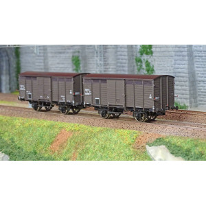 Ree modeles WB745 Set de 2 wagons Primeurs Type 2 ex-10T PLM, brun 540 , SNCF Ree Modeles WB-745 - 3