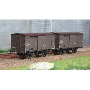 Ree modeles WB747 Set de 2 wagons Primeurs Type 3 ex-10T PLM, brun 540 , SNCF Ree Modeles WB-747 - 1