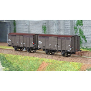 Ree modeles WB747 Set de 2 wagons Primeurs Type 3 ex-10T PLM, brun 540 , SNCF Ree Modeles WB-747 - 3