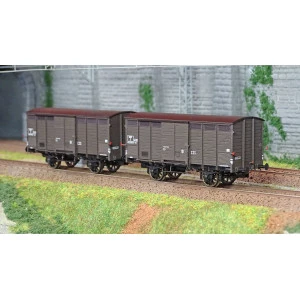 Ree modeles WB747 Set de 2 wagons Primeurs Type 3 ex-10T PLM, brun 540 , SNCF Ree Modeles WB-747 - 3