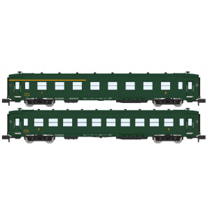 REE Modeles NW273 Set de 2 voitures voyageurs DEV AO, SNCF, A3B5 et C10, ep.III Ree Modeles NW-273 - 4