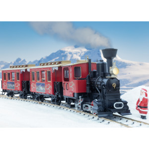 LGB 70308 Coffret de départ voyageurs Noël, avec locomotive vapeur lumière et fumigène, analogique LGB LGB_70308 - 3